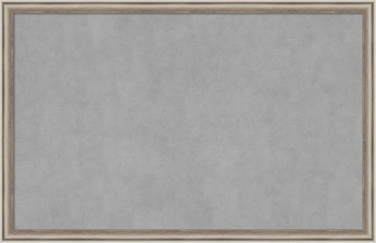 Amanti Art Silver Framed Magnetic Board 22x34 Large Vision Board for use with Magnets, 100% Metal Sheet to Display Items as Office Decor or for Home Organization in mudroom, Kitchen or Kids Room