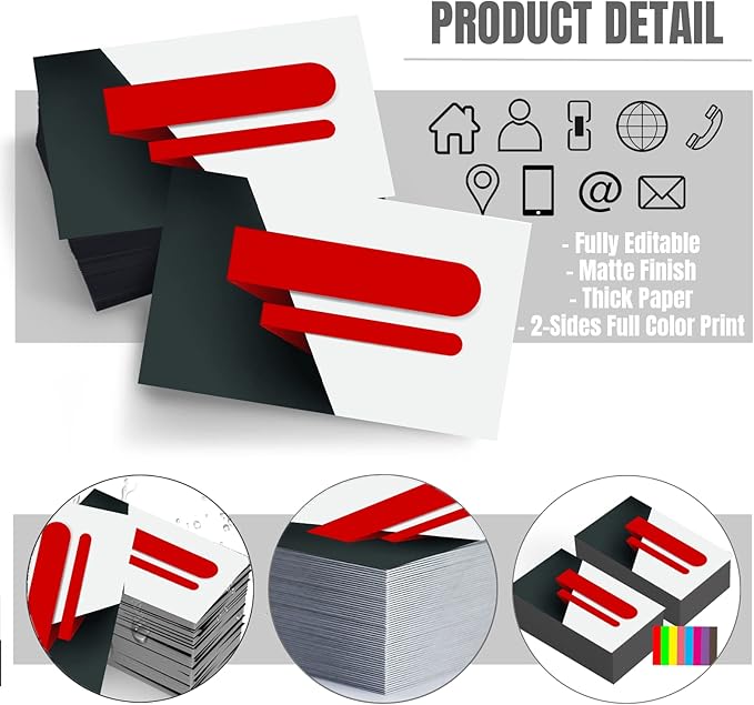 Custom Business Cards Double-Sided Personalized Stationery | Professional 300GSM Matte Paper for Small Business | 3.5x2 Inch
