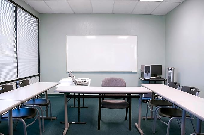 Ghent 4 x 4 Porcelain Magnetic Whiteboard, Aluminum Frame, 1 Marker, 1 Eraser, Made in the USA (M1-44-4)