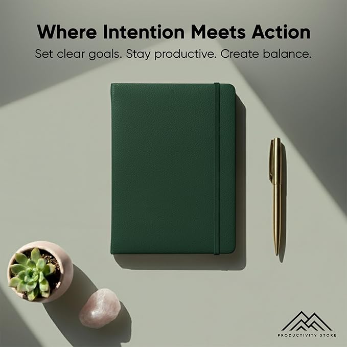 Dated, 2026 Planner, 5.8” x 8.3” - The #1 Productivity Planner to Achieve Your 2026 Goals - Planner 2026-2027 by PRODUCTIVITY STORE (A5, GREEN)