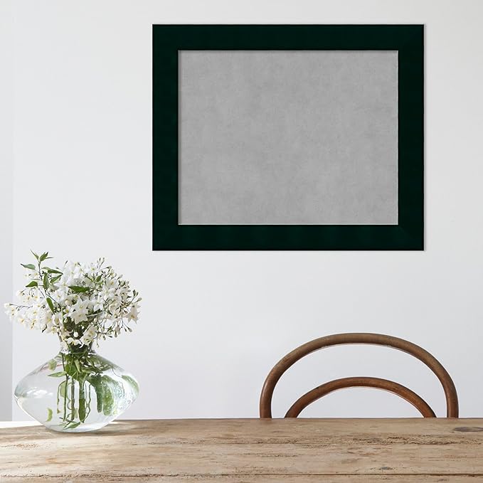 Amanti Art Black Framed Magnetic Board 20x24 Small Vision Board for use with Magnets, 100% Metal Sheet to Display Items as Office Decor or for Home Organization in mudroom, Kitchen or Kids Room