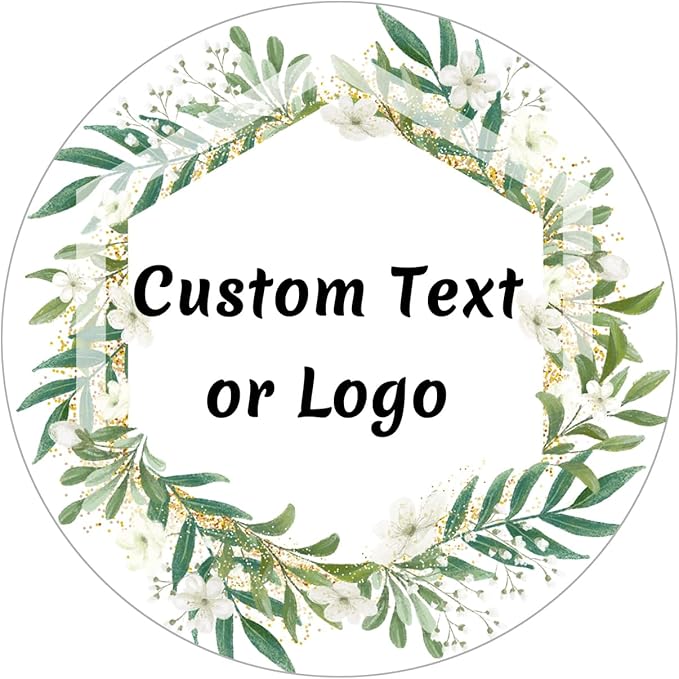 JOVELLO Personalized Custom Stickers - 60-1000 PCS Circle Custom Labels for Business, Logo, Office, Parties, etc (Labels Stickers-18)