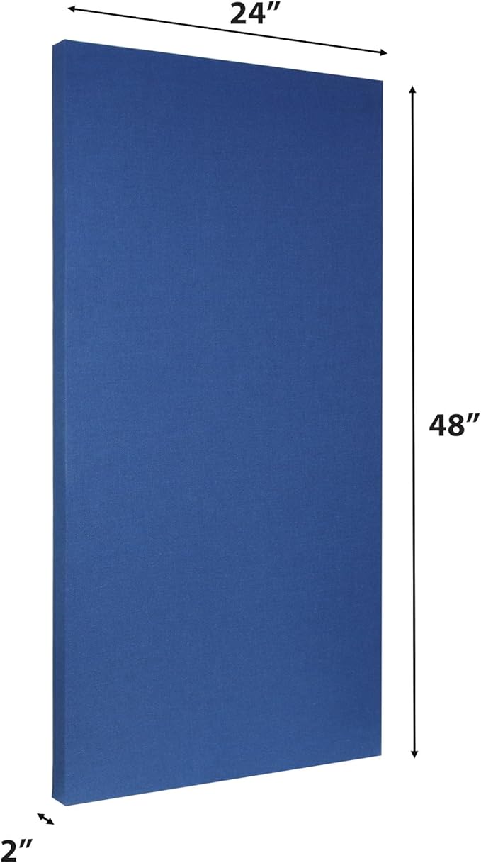 ATS Acoustics Home Office Residential Acoustic Treatment Room Kit Sound Absorbing Acoustic Panel 6 Pack for 50-100 Sq Ft (Deep Ocean)