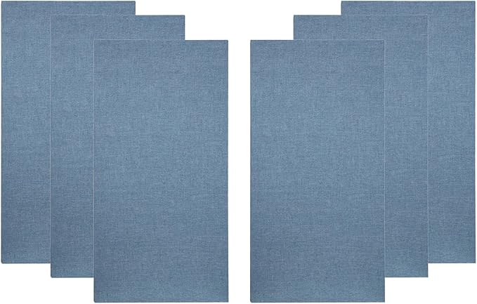 ATS Acoustics Home Office Residential Acoustic Treatment Room Kit Sound Absorbing Acoustic Panel 6 Pack for 50-100 Sq Ft (Light Blue)