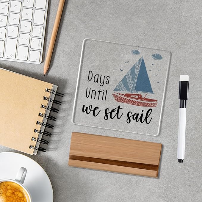 Funny Retirement Holiday Countdown Decorations, Funny Travel Vacation Countdown Acrylic Sign, Novelty Vacation Gifts Ideas