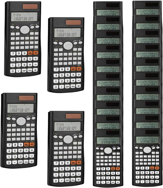 Mr. Pen- Scientific Calculators, 24 pcs, 2 Line Calculator for School, Fraction Calculator Scientific Calculator, Bulk, for School, High School, Collage, Office