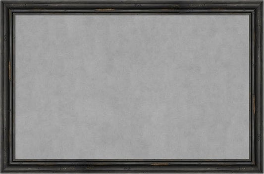 Amanti Art Black Framed Magnetic Board 23x35 Large Vision Board for use with Magnets, 100% Metal Sheet to Display Items as Office Decor or for Home Organization in mudroom, Kitchen or Kids Room