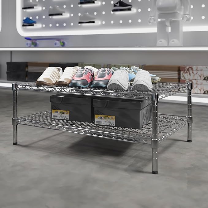 Regal Altair 24" Deep x 36" Wide x 14" Height Wire Shelving Kit | 2-Tier | NSF Commercial Storage Rack Unit