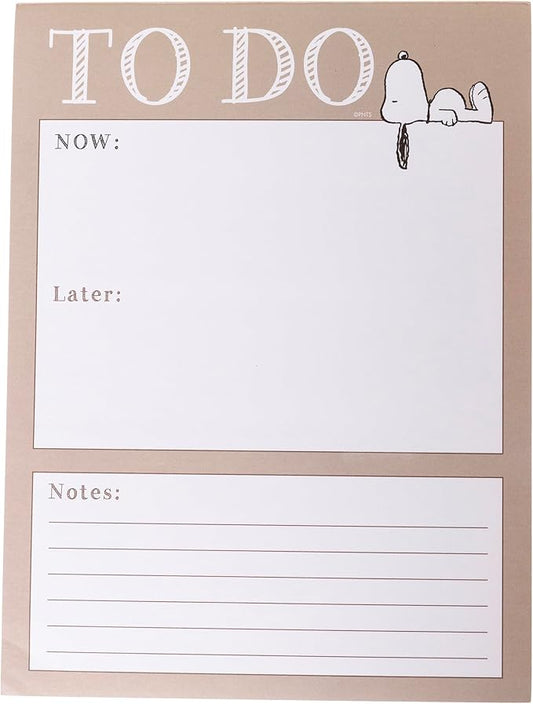 Snoopy To-Do List Notepad by Gaphique, 150 Tear-Away Sheets, Task Planner, Daily Organizer, Memo Writing Pad, Priority Checklist, Undated, 6” x 8”