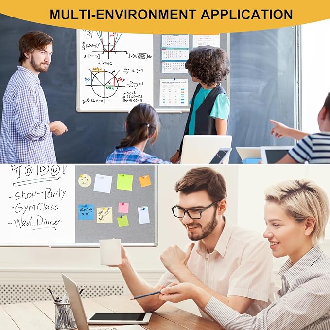DEVELOP Grey Felt Bulletin & Magnetic Dry Erase Combo Board, 24 x 18 Inch, Wall Mounted Whiteboard/Grey Felt Bulletin Combination Board with Marker Tray, Pins, Eraser, Markers & Magnets