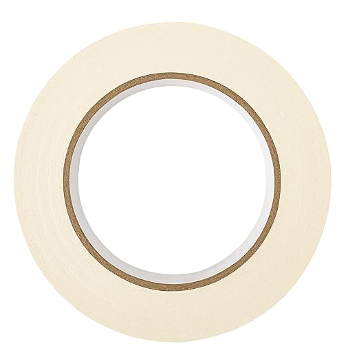 MCOTOP Wide Masking Tape (0.79In x 55YD x 2 Rolls -Beige White), 330FT Total, Strong Adhesive, for Home, Office, School Stationery, Painting, Labeling, DIY Crafts Arts Use,General Purpose Tape