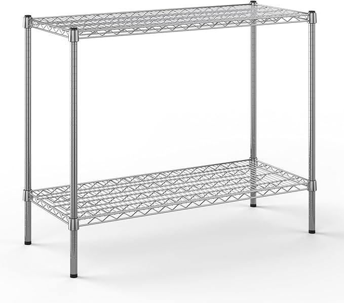 Regal Altair 18" Deep x 42" Wide x 34" Height Wire Shelving Kit | 2-Tier | NSF Commercial Storage Rack Unit