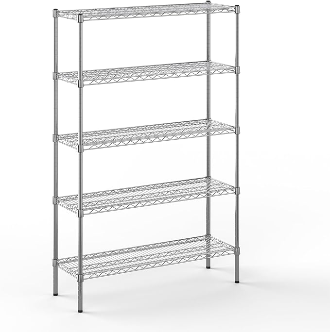 Regal Altair 14" Deep x 42" Wide x 64" Height Wire Shelving Kit | 5-Tier | NSF Commercial Storage Rack Unit