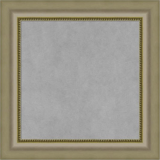 Amanti Art Silver Framed Magnetic Board 21x21 Small Vision Board for use with Magnets, 100% Metal Sheet to Display Items as Office Decor or for Home Organization in mudroom, Kitchen or Kids Room