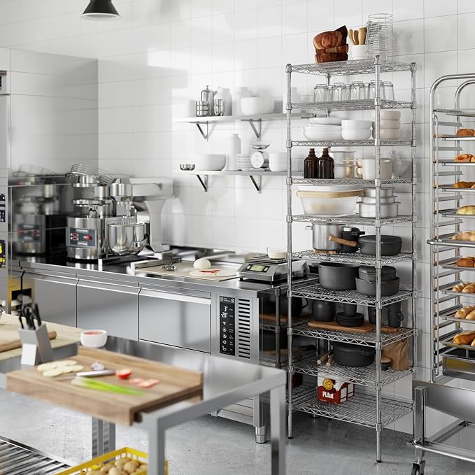 Regal Altair 18" Deep x 24" Wide x 86" Height Wire Shelving Kit | 10-Tier | NSF Commercial Storage Rack Unit