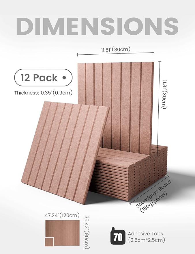 Large Felt Bulletin Board 48" x 36" Cork Board Alternative-12 Pack with 70 Safe Removable Adhesive Tabs, Felt Boards for Walls Bulletin Boards for Home Office Classroom Pin Board-Terracotta