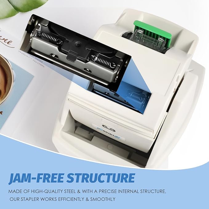 Frifreego Electric Stapler, Heavy Duty 70 Sheets Automatic Stapler, Jam-Free, Flat-Clinch & Quiet for Home and Office, with 5500 Staples