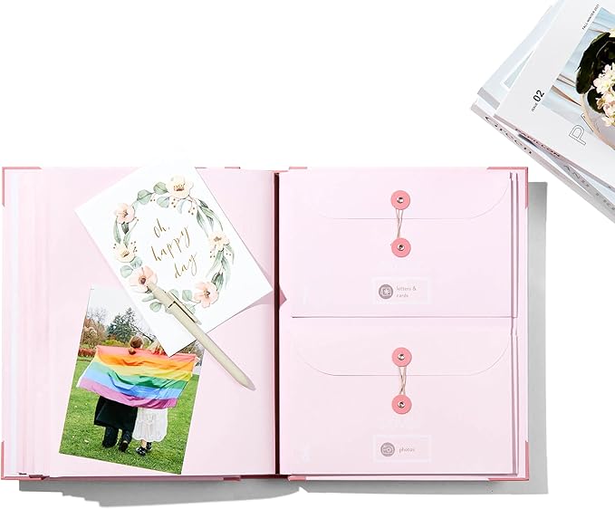 Savor | The Folio™ Document Organizer 2025 Edition | Premium Life Binder Acid-Free Custom Dyed Cloth-Bound Accordion Organizer w/ 10 Expandable Pockets | File Folders for Home Organization (Pink)