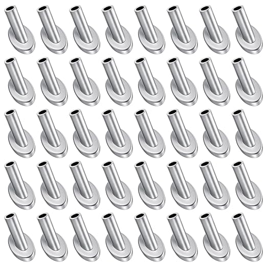 [Patent Design] CKE 40 Pack 45 Degree T316 Marine Grade Stainless Steel Angle Beveled Protector Sleeves Wood Post Protector for 1/8" Wire Rope Cable Railing, Come with a Free Drill Bit