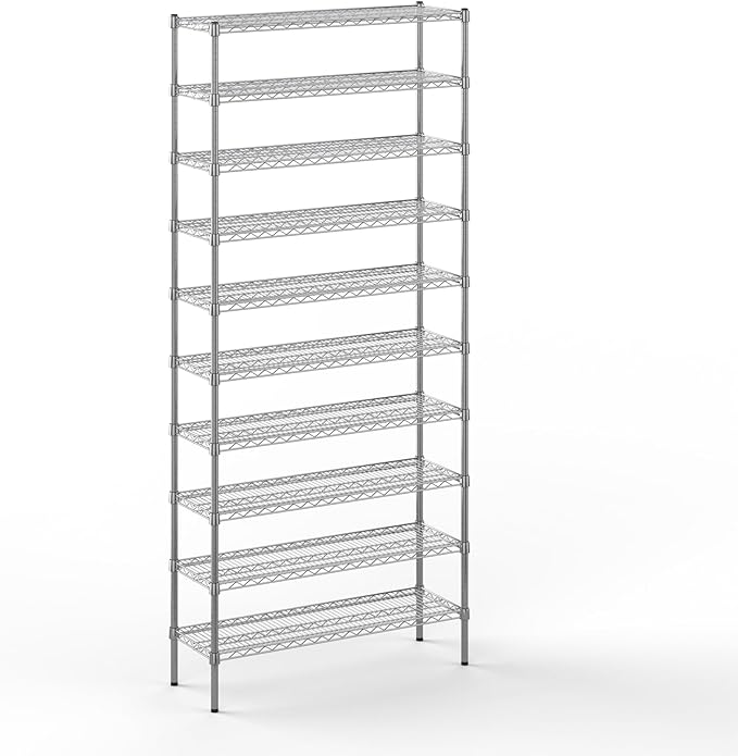 Regal Altair 14" Deep x 42" Wide x 96" Height Wire Shelving Kit | 10-Tier | NSF Commercial Storage Rack Unit