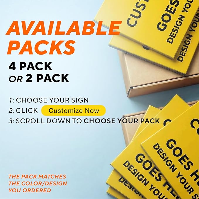 Custom Metal Signs, Personalized Aluminum, Customized Safety, Business Signs, Waterproof Outdoor, White Aluminum (Yellow, 24x18 In)