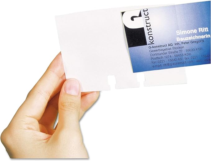 Durable Visifix & Telindex Business Card Sleeves Extension Set, Transparent, 40-Pack - for Cards up to 2.75" x 4.125" - Business Card Sleeves - Pack of 40
