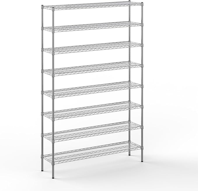 Regal Altair 14" Deep x 54" Wide x 86" Height Wire Shelving Kit | 8-Tier | NSF Commercial Storage Rack Unit