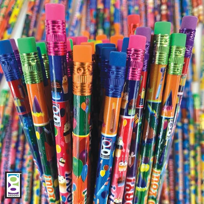 Raymond Geddes Birthday Number 2 Pencils For Kids (Pack of 144)