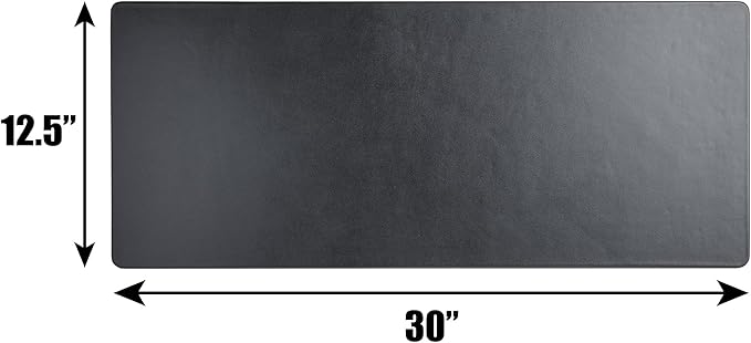 Black Leather 30" x 12.5" Keyboard/Mouse Desk Mat