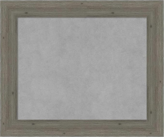 Amanti Art Grey Framed Magnetic Board 21x25 Small Vision Board for use with Magnets, 100% Metal Sheet to Display Items as Office Decor or for Home Organization in mudroom, Kitchen or Kids Room