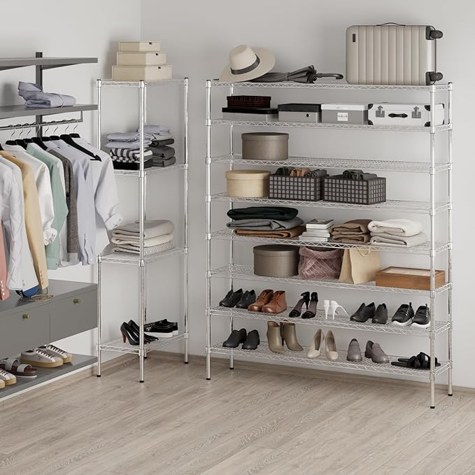 Regal Altair 14" Deep x 60" Wide x 74" Height Wire Shelving Kit | 8-Tier | NSF Commercial Storage Rack Unit