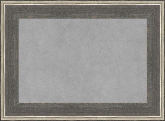 Amanti Art Grey Framed Magnetic Board 17x23 Small Vision Board for use with Magnets, 100% Metal Sheet to Display Items as Office Decor or for Home Organization in mudroom, Kitchen or Kids Room