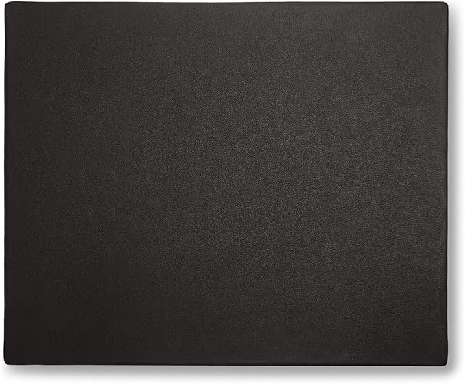 Leatherology Black Onyx Classic Desk Pad – Full-Grain Leather Office Mat with Lift-Up Side Rails, Smooth Writing Surface | Protective Desk or Conference Table Pad for Laptop & Notes