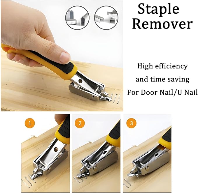 Staple Remover, Staple Puller Tool, Upholstery and Construction Heavy Duty Staple Remover, Strength Staple Puller Removing All Kinds of Staples(2 pcs)