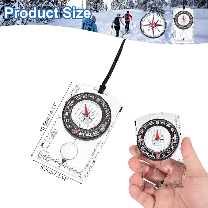 PATIKIL Orienteering Compass, Navigation Backpacking Compasses for Map