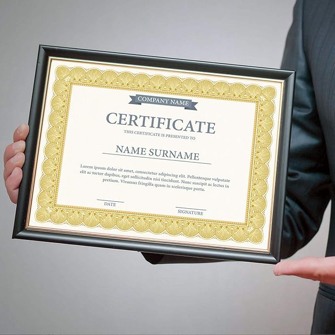 Elite Gold & White Parchment Certificate Papers - Pack of 25, NOT FOIL, Laser & Inkjet Printer Compatible, for Office, Business Awards, Graduation, School Diplomas, 8-1/2" x 11" on 60 lb. Text Stock