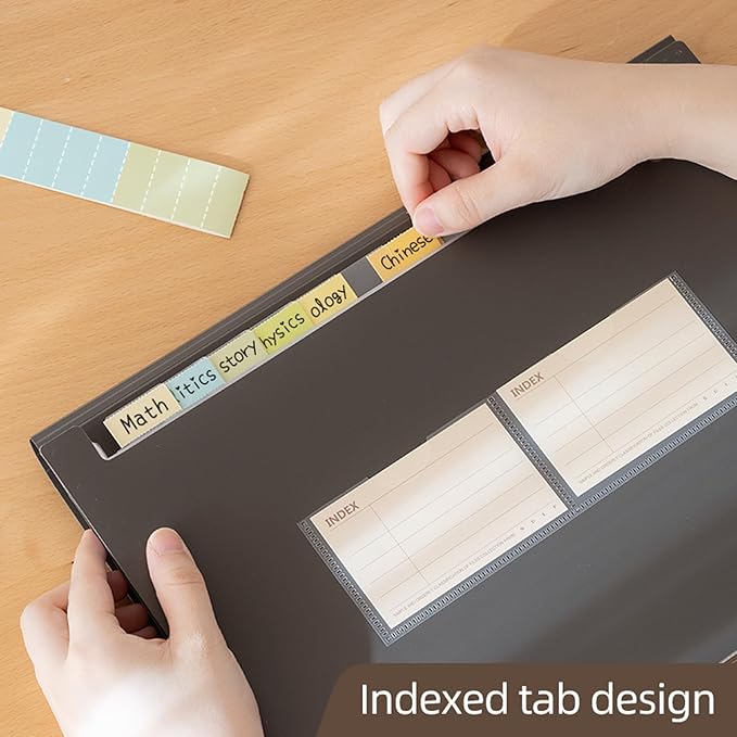 Expanding File Folder with Tabs, 13 Pockets File Organizer Accordion File Holder ，with Elastic Buckles Closure, A4 Paper Document Organizer for Home School Office (1, Black)