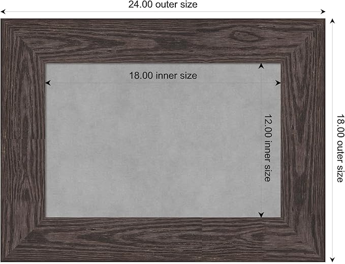 Amanti Art Black Framed Magnetic Board 18x24 Small Vision Board for use with Magnets, 100% Metal Sheet to Display Items as Office Decor or for Home Organization in mudroom, Kitchen or Kids Room