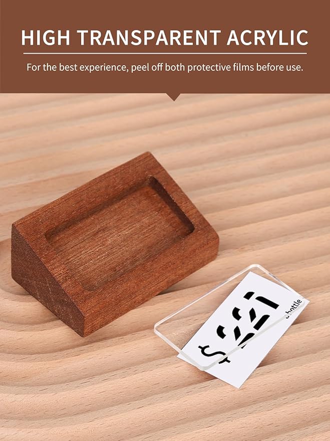 6 Pack Mini Wood Price Tag Label Holder Tabletop Stand or Recline Small Sign Holder for Retail Store Boutique Name Card Restaurant Food Labeling (1.57X0.79 in)