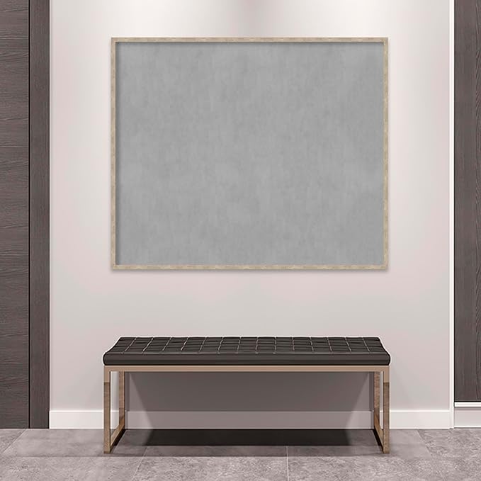 Amanti Art Silver Framed Magnetic Board 41x49 Oversize Vision Board for use with Magnets, 100% Metal Sheet to Display Items as Office Decor or for Home Organization in mudroom, Kitchen or Kids Room
