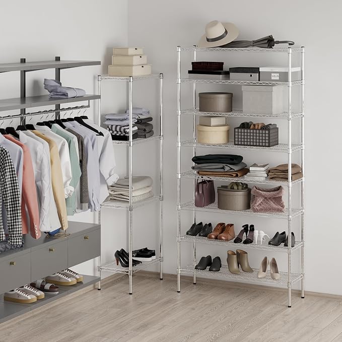 Regal Altair 14" Deep x 42" Wide x 86" Height Wire Shelving Kit | 8-Tier | NSF Commercial Storage Rack Unit