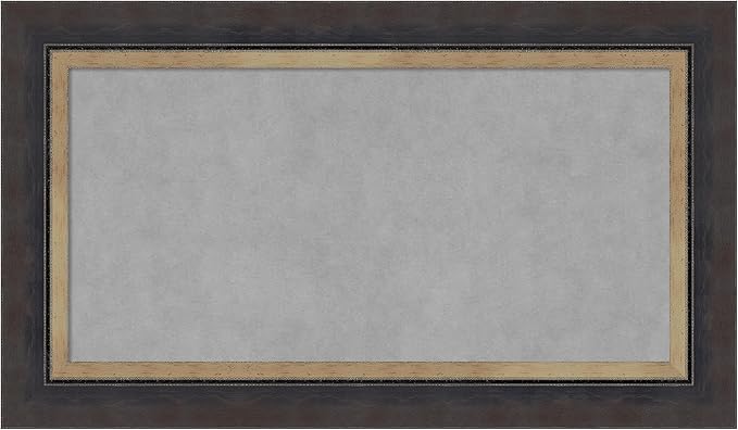 Amanti Art Black Framed Magnetic Board 17x29 Small Vision Board for use with Magnets, 100% Metal Sheet to Display Items as Office Decor or for Home Organization in mudroom, Kitchen or Kids Room