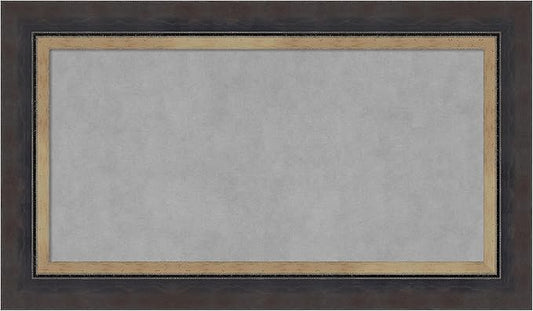 Amanti Art Black Framed Magnetic Board 17x29 Small Vision Board for use with Magnets, 100% Metal Sheet to Display Items as Office Decor or for Home Organization in mudroom, Kitchen or Kids Room