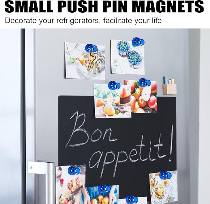 LOVIMAG Fridge Magnets 20Pcs Refrigerator Whiteboard Small Strong Magnet Classroom Kitchen Accessories Decorative Locker Set Decor Must Haves Office Calendar Refrigerador Magnetic Cute Crafts Blue