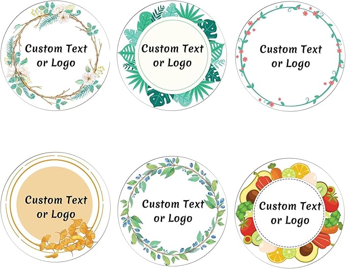 JOVELLO Personalized Custom Stickers - 60-1000 PCS Circle Custom Labels for Business, Logo, Office, Parties, etc (Labels stickers-23)