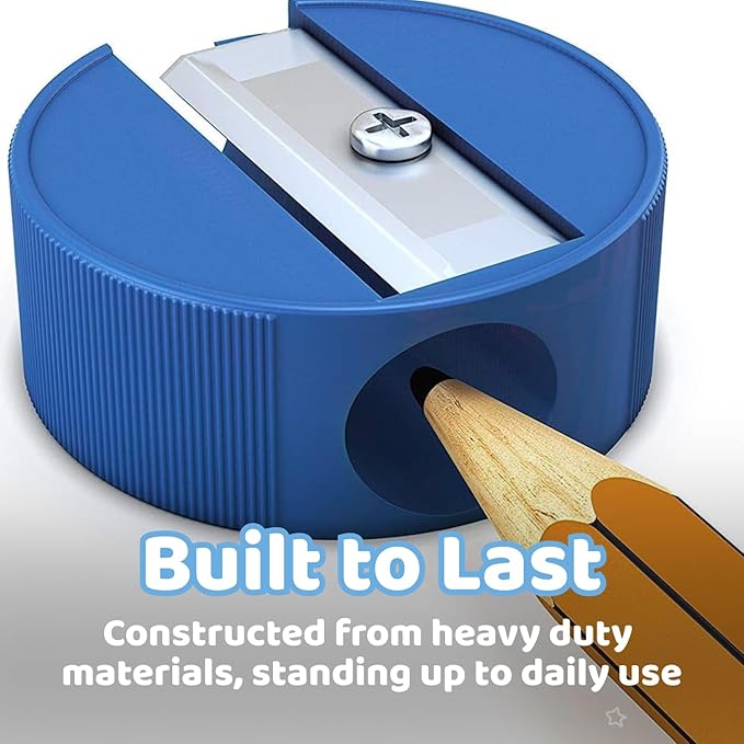 Neliblu Pencil Sharpeners - Plastic Pencil Sharpener for Kids with Metal Blades - Portable and Colored Manual Pencil Sharpener - Back to School Essential - Bulk Pack of 120