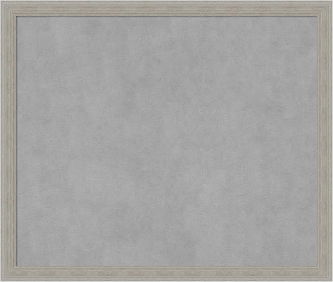 Amanti Art Grey Framed Magnetic Board 22x26 Medium Vision Board for use with Magnets, 100% Metal Sheet to Display Items as Office Decor or for Home Organization in mudroom, Kitchen or Kids Room