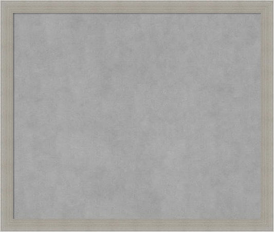 Amanti Art Grey Framed Magnetic Board 22x26 Medium Vision Board for use with Magnets, 100% Metal Sheet to Display Items as Office Decor or for Home Organization in mudroom, Kitchen or Kids Room