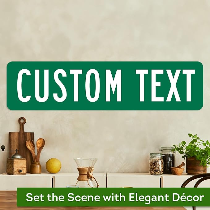 Custom Street Sign, Road - Address Sign, 8 Colors, Reflective Option, Mounting Options, 8x32 Inch, Thick Rust-Free AlumaBond, USA Made by My Sign Center, (Classic)…