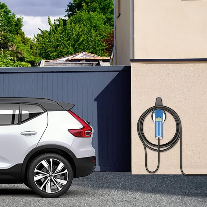 J&D EV Charger Holder for SAE J1772 Charger, EV Type 1 Plug Holder Wall Mount Charging Cable Organizer Wall Bracket Charger Holder for J1772 Connectors, Electric Car Charger Holster Dock